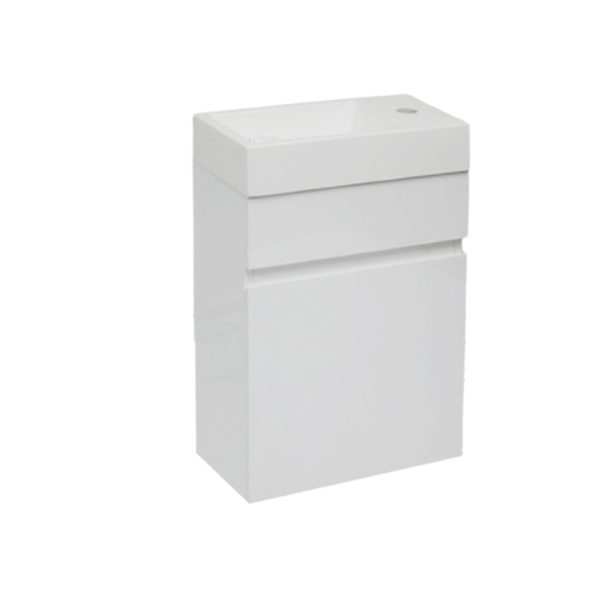Remarkable 400 Wall Hung Vanity - White/Black/Royal Oak