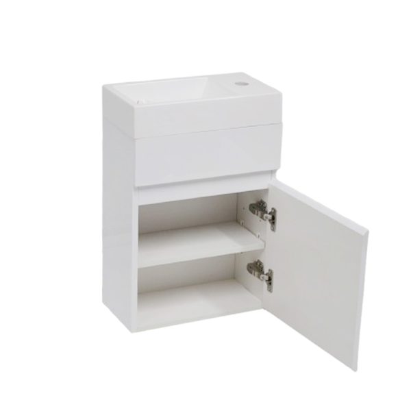 Remarkable 400 Wall Hung Vanity - White/Black/Royal Oak - Image 5