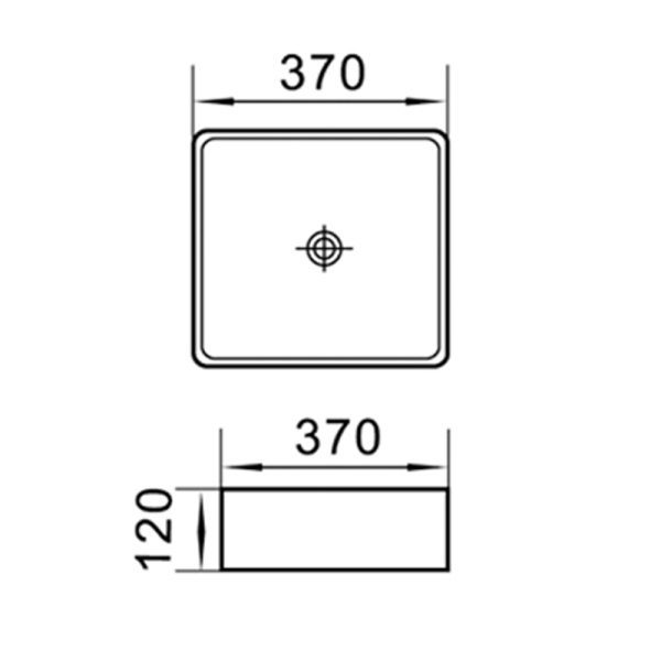 Wanaka 488 Ceramic Counter-top Basin Matt White - Image 2