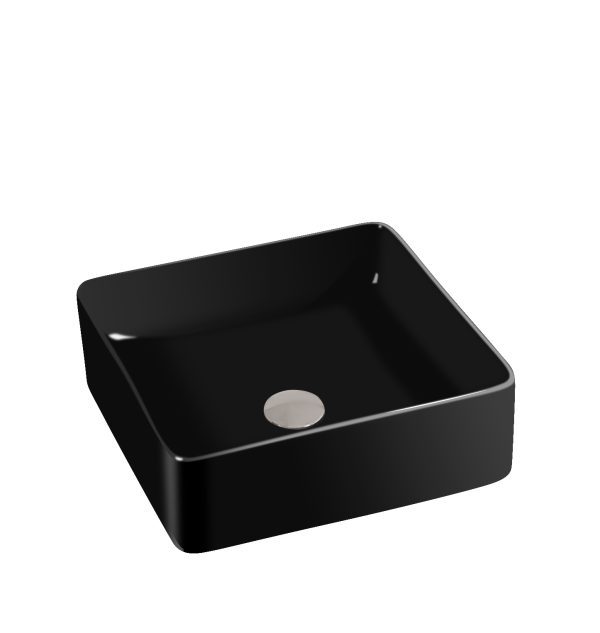 Wanaka 488 Ceramic Counter-top Basin Matt Black