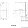 Hera II BTW Rimless Toilet Suite - Image 2
