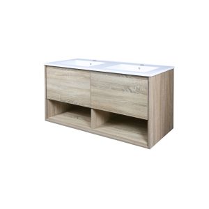 Key II 1200mm 2Dr WH Plywood Vanity - White/Royal Oak