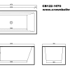 Remarkable II 1670mm Freestanding Bath with 3 sided 15mm Upstands - Image 2