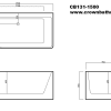 Milford II 1500 Back To Wall Freestanding Bath - Image 2