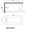 Cape 1500 Back To Wall Freestanding Bath (Right-Hand direction) - Image 2