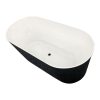 Coromandel II 1700 Oval Freestanding Bath in Black - Image 3
