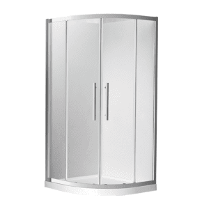 BLANC HD 1000X1000 Corner Double Sliding Doors Round Shower in Chrome