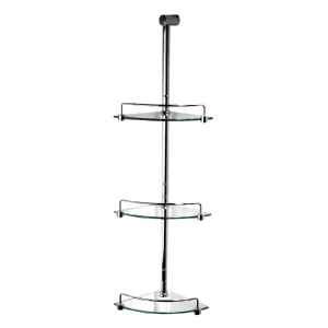 Remarkable three Levels Corner Glass Shelves