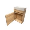 Wanaka 400 Wall Hung Vanity-Beige Grain/Caramel Mocha (Left Hand) - Image 2