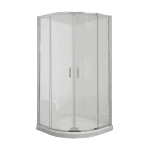 BLANC HD 1000X1000 Corner Double Sliding Doors Round Shower in Chrome
