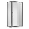 Milford 900X1000 / 1000X900 Corner Pivot Door Square Shower in Matt Black - Extra High