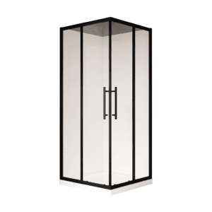 Milford 900 Corner Double Sliding Doors  Square Shower Matte Black-Extra high