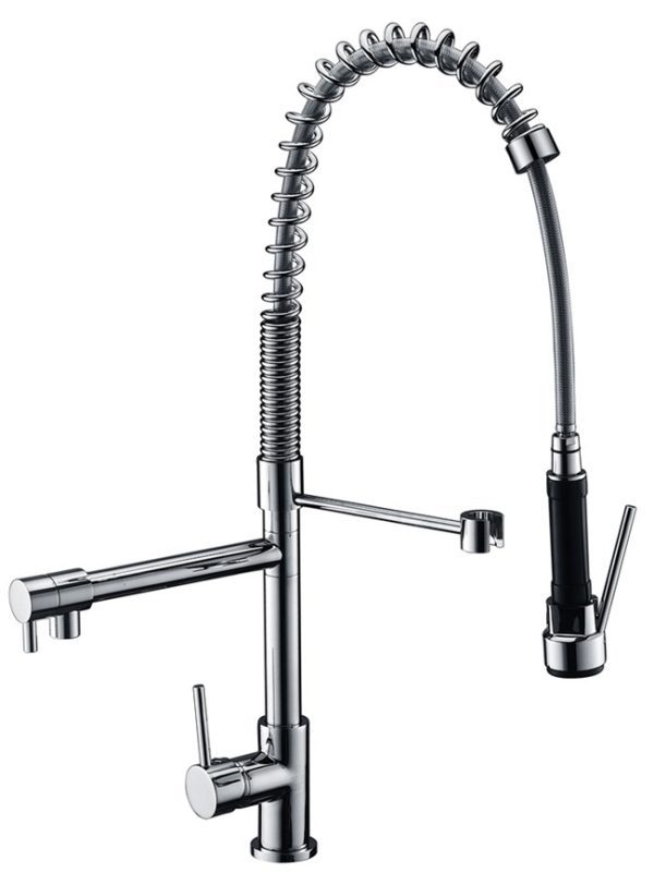 Milford Bar Handle Sink Mixer with Swivel Spout - Image 2
