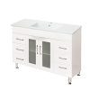Remarkable 1200 Glass-Door  Floor Standing Vanity - White