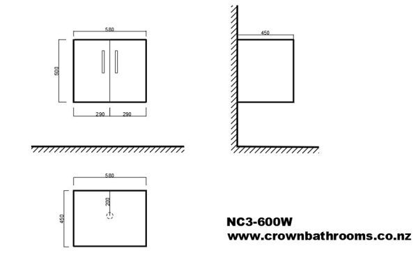 Remarkable 600 Wall Hung Vanity - Image 2