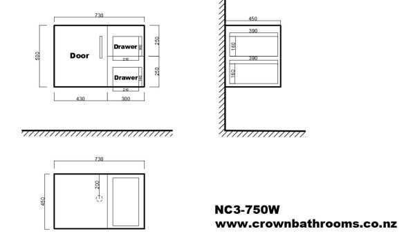 Remarkable 750 Wall Hung Vanity - Image 2