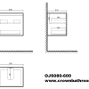 Wanaka 600 Double Drawers Wall Hung Vanity with Led Lighting - Image 2