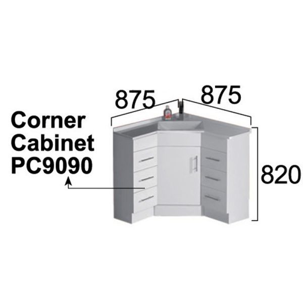 Remarkable 9090 Corner Vanity - Image 3