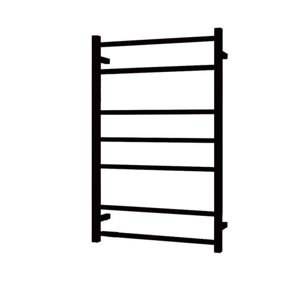 Remarkable 7 Square Bars NB-Heated Towel Rails in Black