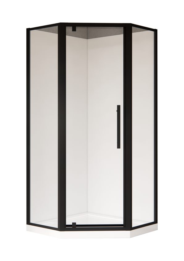 Arthur 900X900 Angle Corner Shower in Black