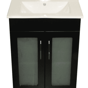 Remarkable 600 Glass-Door Floor Standing Vanity - Black