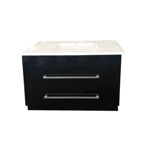 OJOS 1200 Double Drawers Floorstanding Vanity - Black