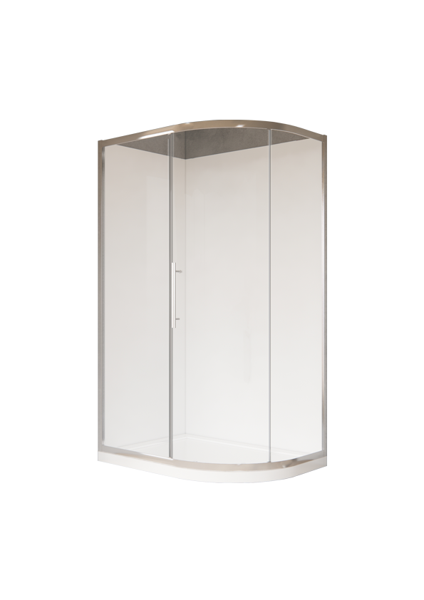 Coromandel 1000X800 Corner Single Sliding Door Round Shower in Chrome (Left/Right) - Extra High