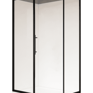 Coromandel 1000X800 Corner Single Sliding Door Round Shower in Black (Left/Right) - Extra High