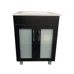 Remarkable 600 Glass-Door Floor Standing Vanity - Black
