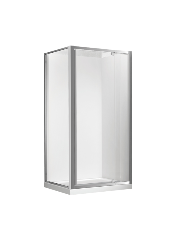 Milford 900X900 Corner Pivot Door Square Shower In Chrome