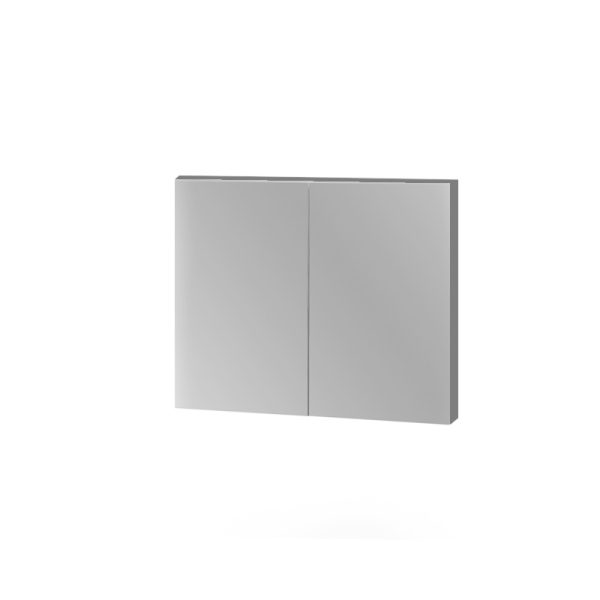 Remarkable 800 650H PVC Mirror Cabinet - White/Black