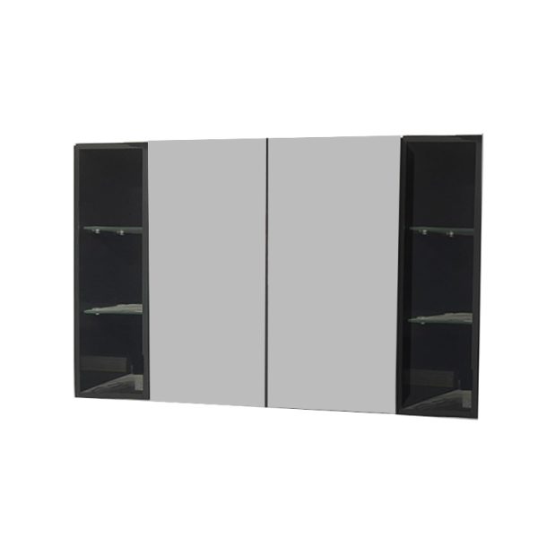 Remarkable 800 650H PVC Mirror Cabinet - White/Black - Image 2