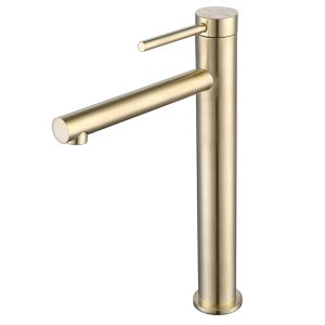 Coromandel Round Tall Basin Mixer in PVD Brushed Gold 
