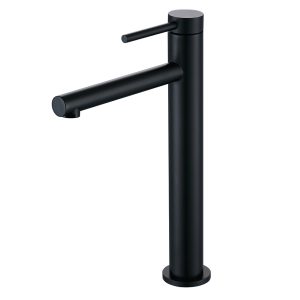 Coromandel Round Tall Basin Mixer in Matte Black