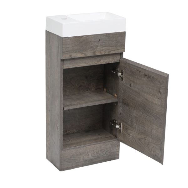 Wanaka 400 Floor Standing Vanity-Blackened Teak - Image 3