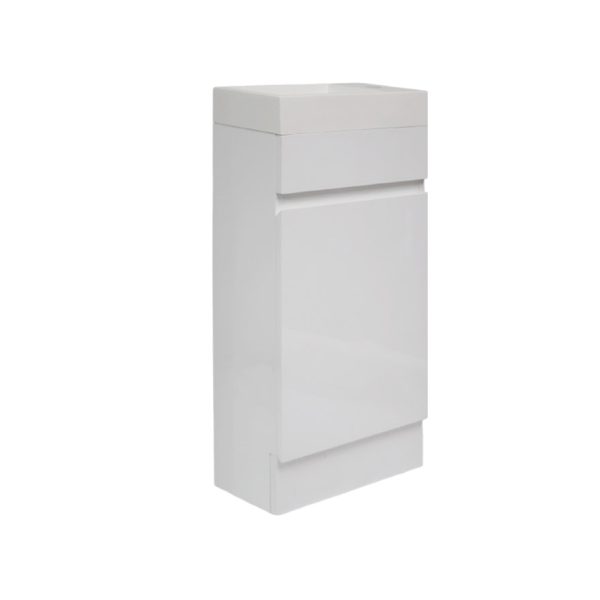 Wanaka 400 Floor Standing Vanity-Glossy White
