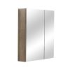 Wanaka 650mm Plywood LED Mirror Cabinet-Beige Grain/Caramel Mocha