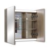 Wanaka 750mm Plywood LED Mirror Cabinet-Beige Grain/Caramel Mocha - Image 3