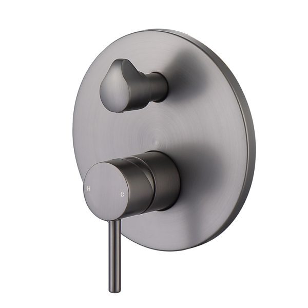 Coromandel Round Shower Mixer with Diverter in Brushed Gun Metal