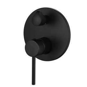 Coromandel Round Shower Mixer with Diverter in Matte Black