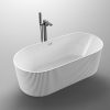 Blanc II In-Line 1500mm Oval Freestanding Bath - Image 3
