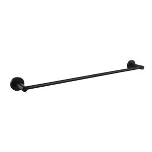 Coromandel Round Single Towel Rails 75cm in Matte Black 