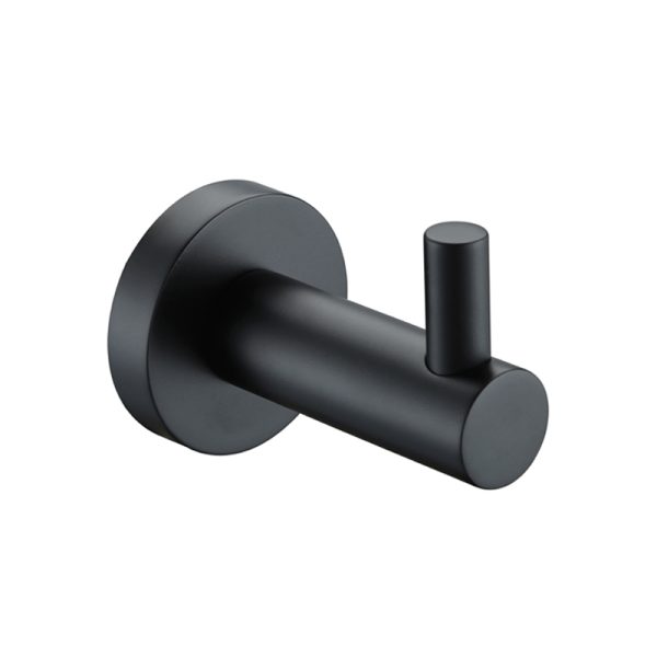 Coromandel Round Robe Hook in Matte Black