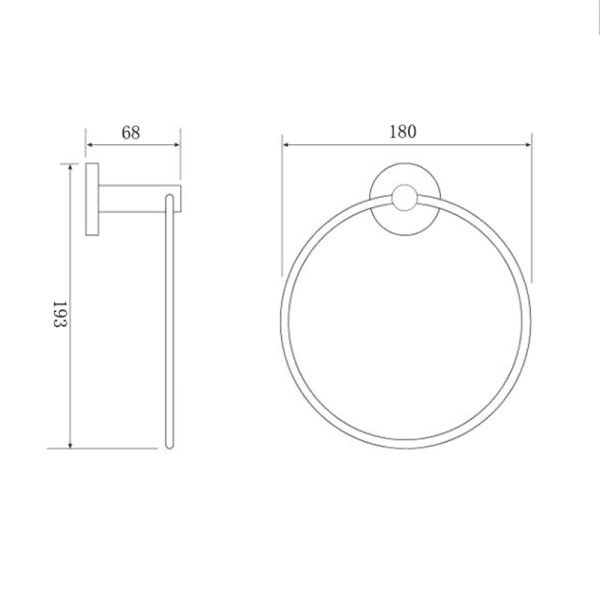 Coromandel Round Towel Ring in Brushed Nickel - Image 2