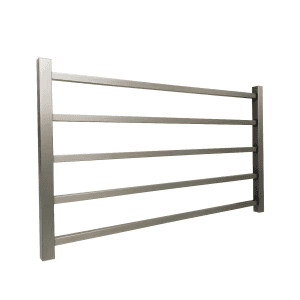 Remarkable 5 Square Bars Heated Towel Rails in Brushed Nickel
