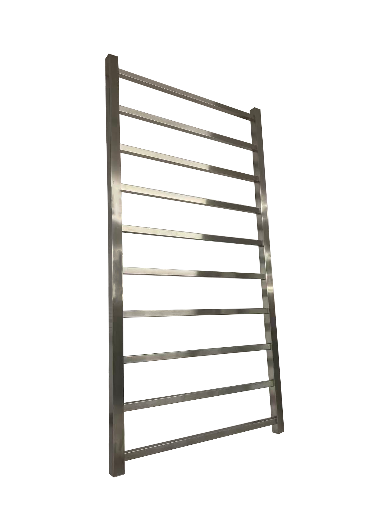 Remarkable 10 Brushed Nickel Square Bars Heated Towel Rails