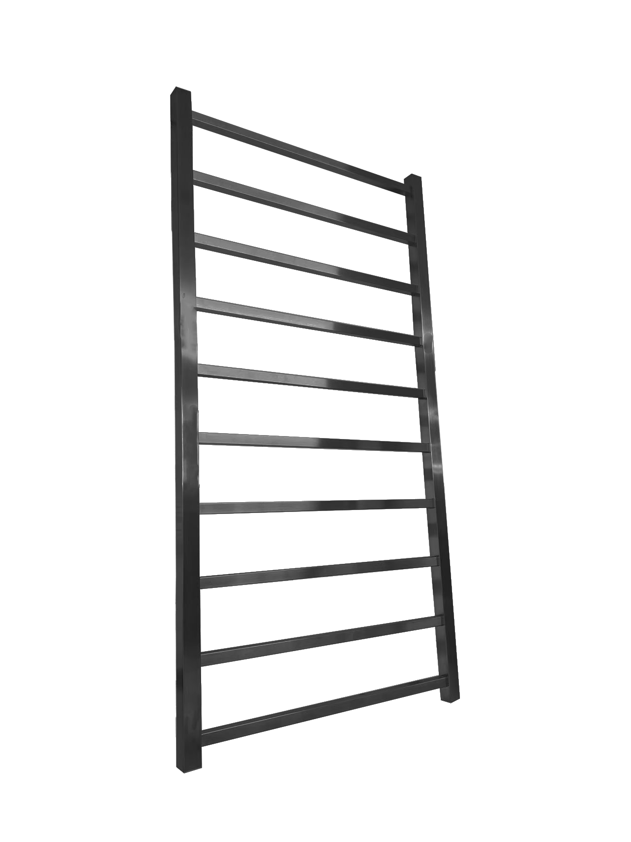 Remarkable 10 Black Matte Square Bars Heated Towel Rails
