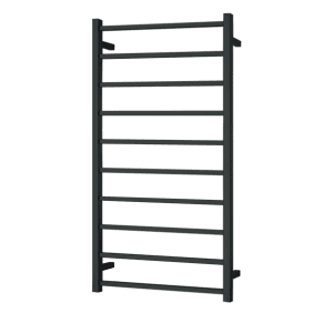 Remarkable 10 Black Matte Square Bars Heated Towel Rails