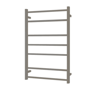 Remarkable 7 Square Bars Heated Towel Rails in Brushed Nickel
