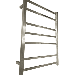 Remarkable 7 Square Bars Heated Towel Rails in Brushed Nickel